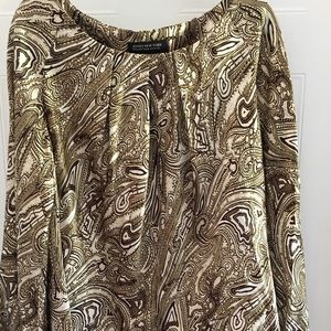 Long sleeve New York & Co silk blouse size 16W